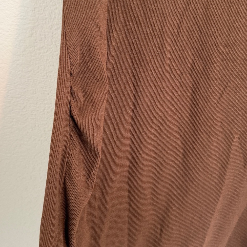 Shein Brown Ribbed T-shirt dress - Picture 6 of 7